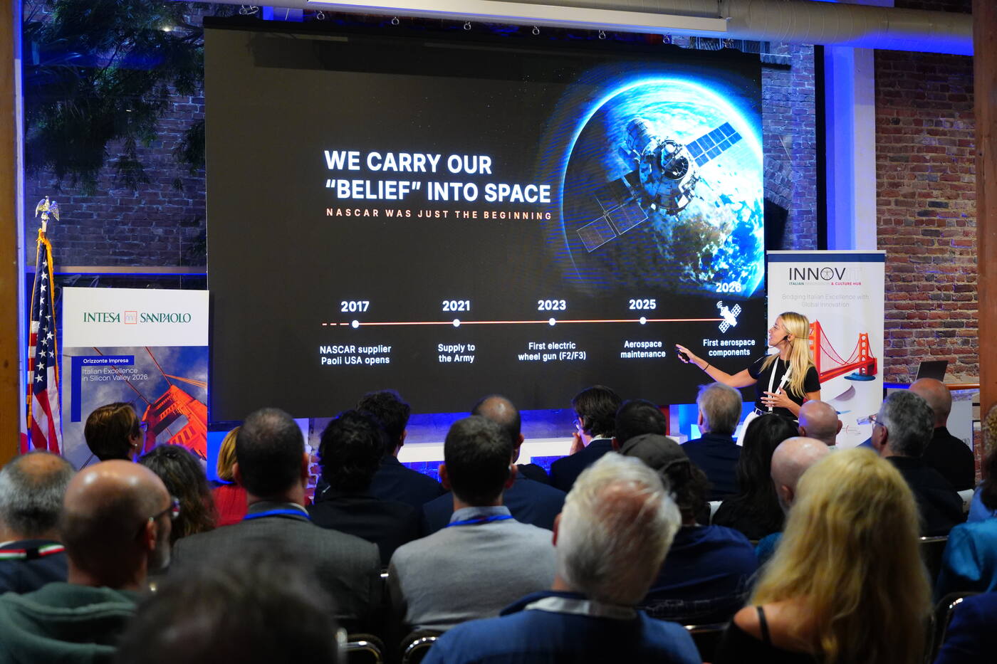 Stage talk about space tech